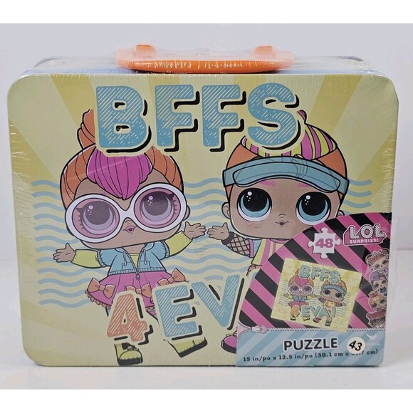 LOL Surprise Doll Tin Lunchbox 48 Piece Puzzle New Factory Sealed Cardinal MGA - Picture 2 of 10